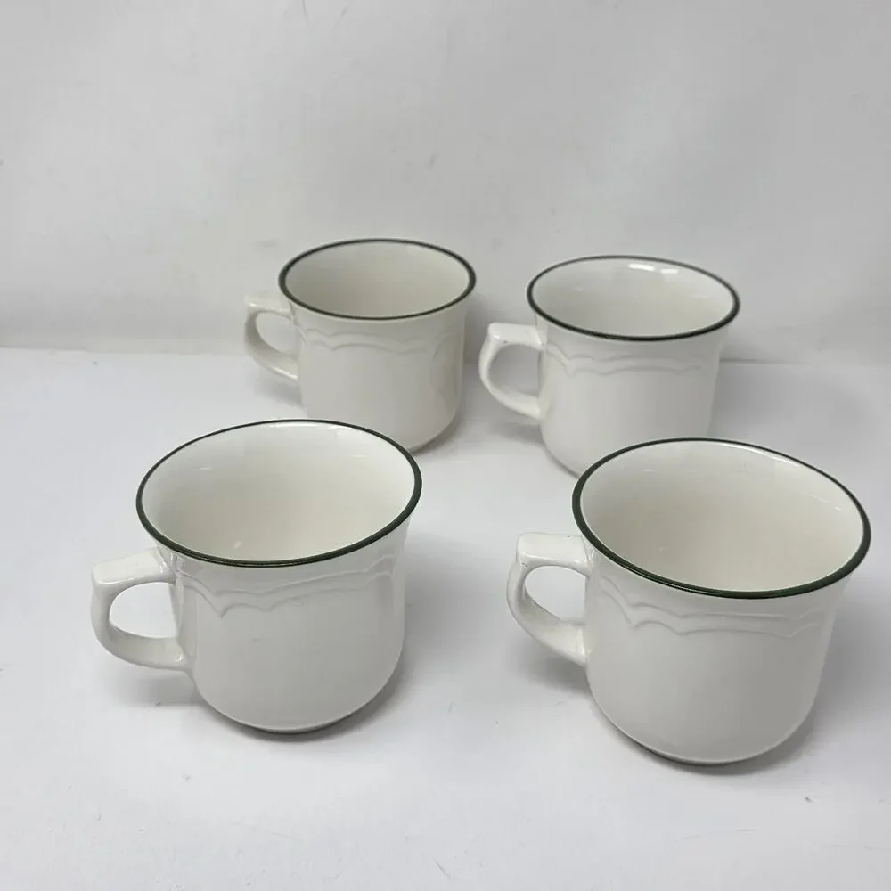 Pfaltzgraff Snow Village 12oz Adorable Coffee Mugs Original VTG 1994 nSet of 4
